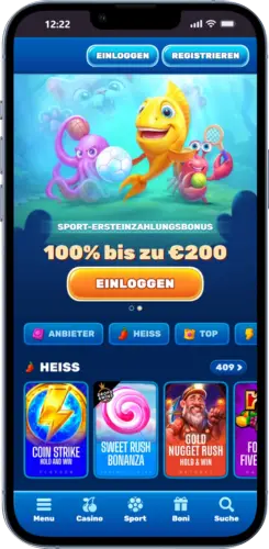 Lucky Pharaoh Website im Android Browser öffnen
