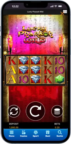 Lucky Pharaoh Spiel auf Android vom Startbildschirm starten